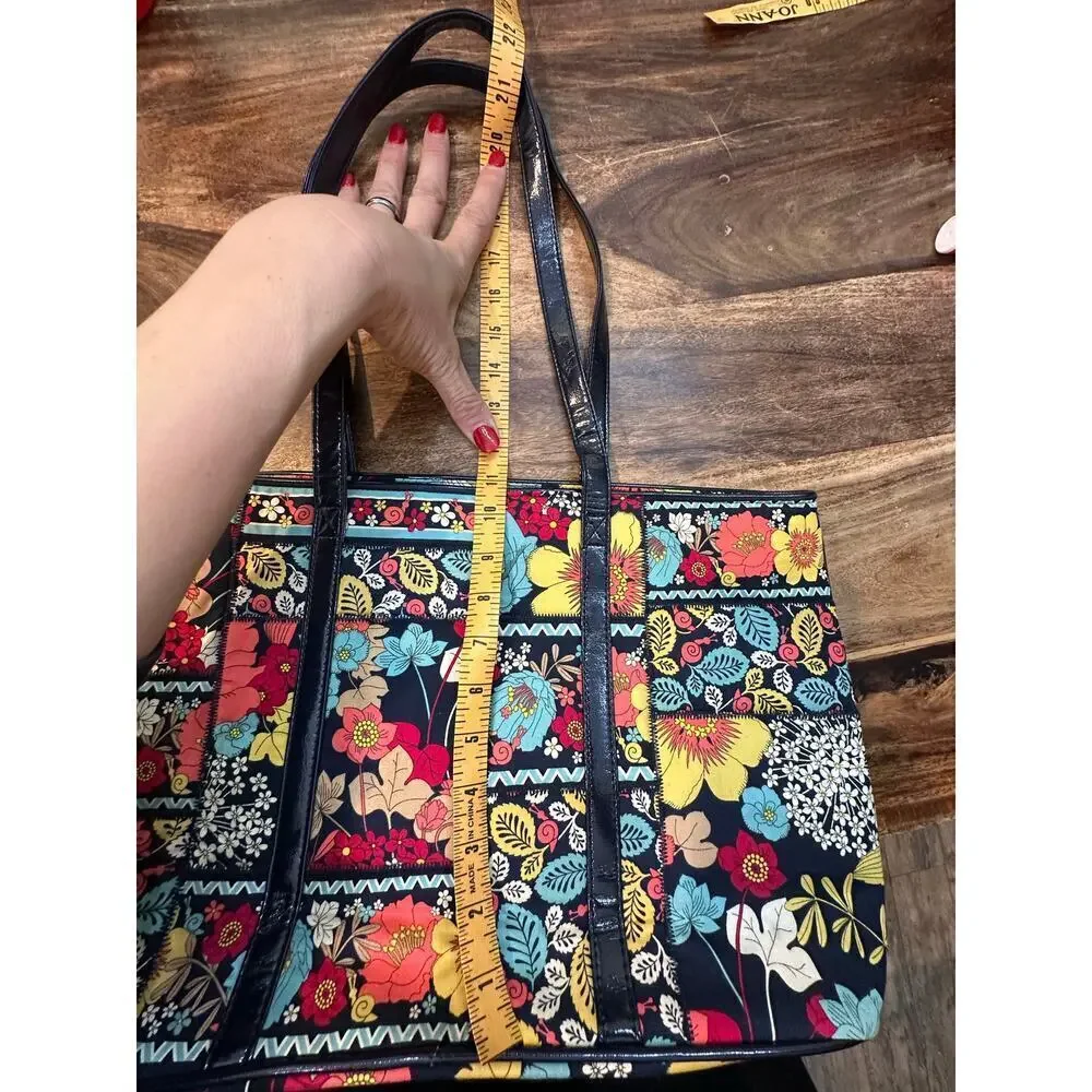Vera Bradley Women's Multicolor Retired Flower Shower Print Shoulder Bag Purse - Picture 8 of 8